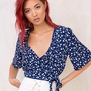 Minkpink Shady Days Wrap Crop Top
